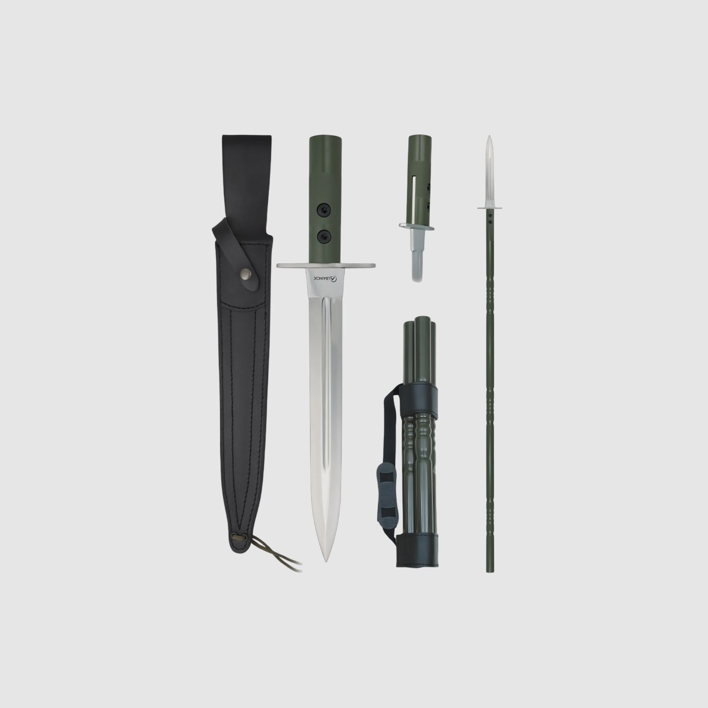 Abnehmbare Jagdlanze ALBAINOX mit Futteral