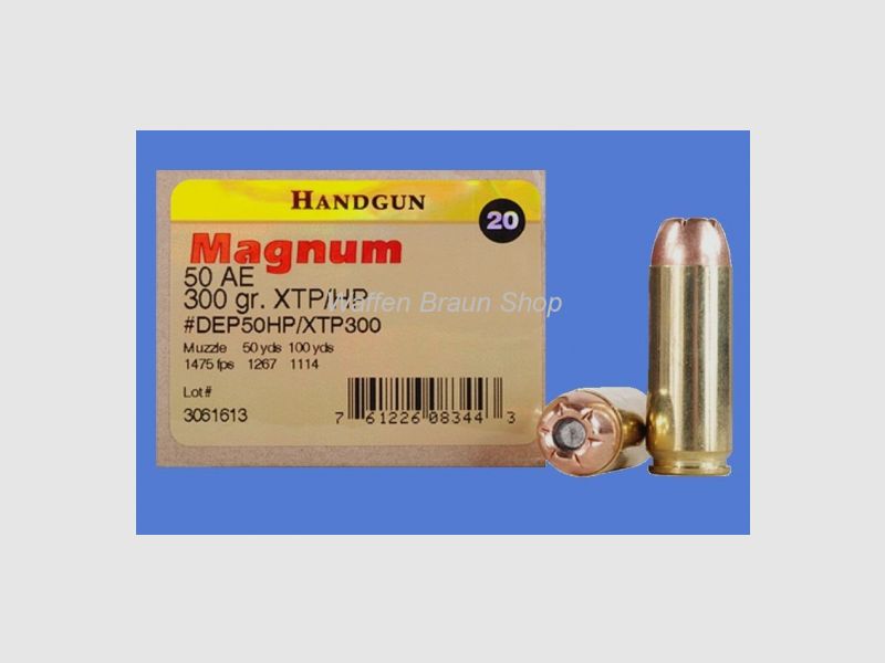 HORNADY .50AE 300GR XTP/HP #9245 20 Stück