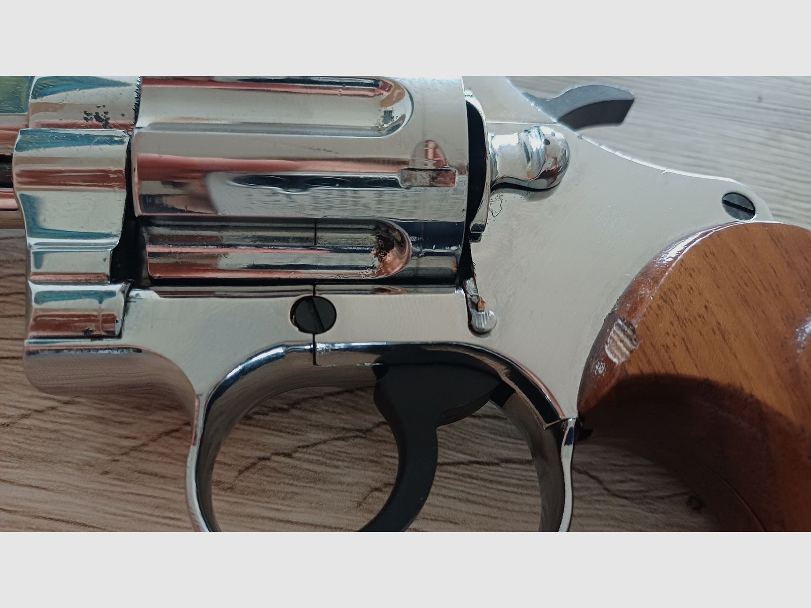 Schreckschuss revolver: Mauser L100 380 knal chroom PTB 326
