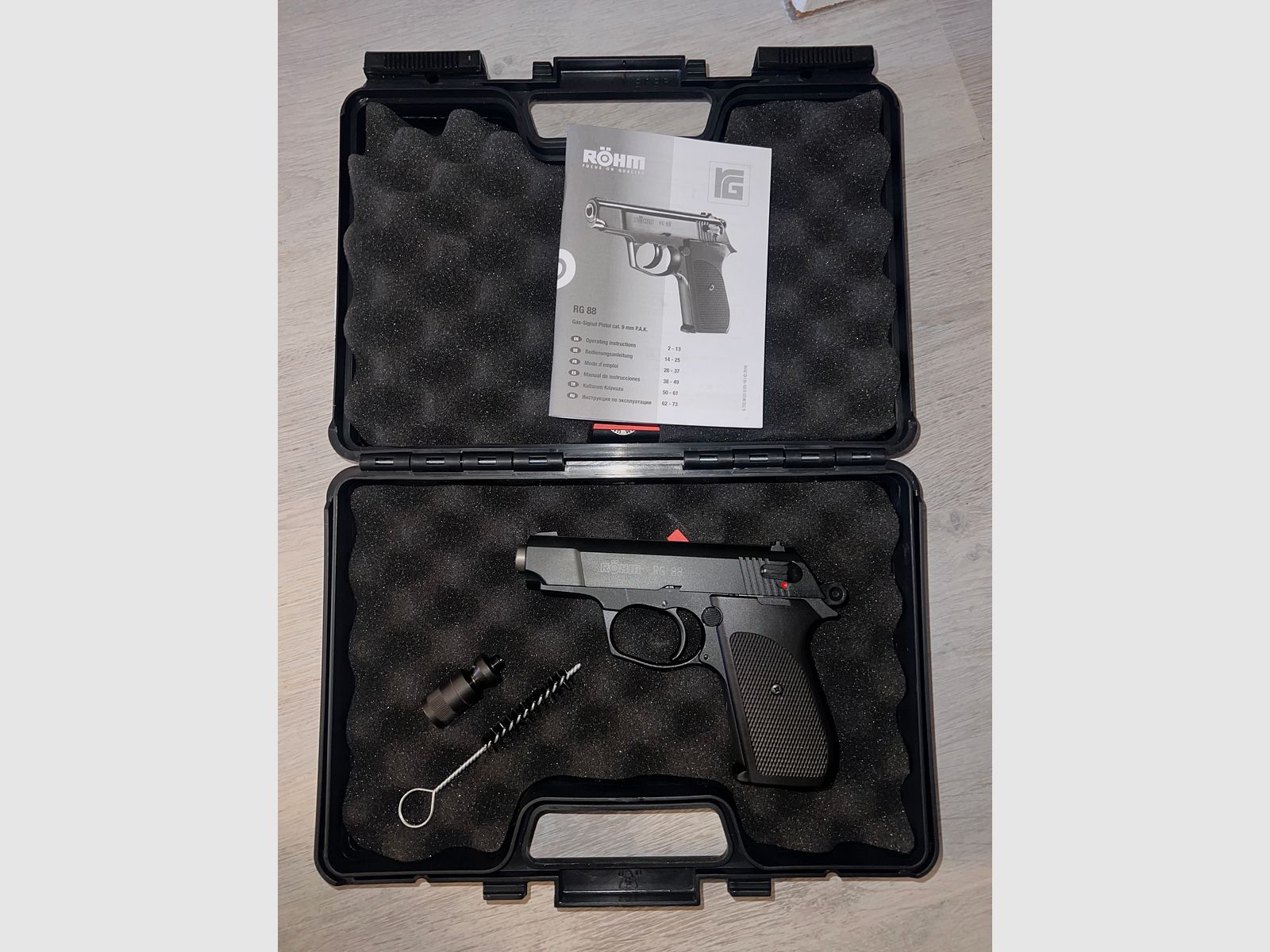 Röhm RG 88 Schreckschusspistole 9mm P.A.K. – Full Set – Neuwertig/OVP