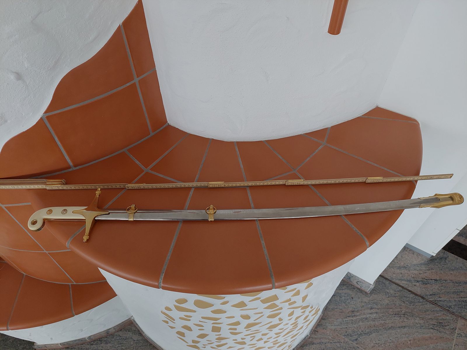 WKC saber / rapier, USA Art.1012 SerialNo. 6-82, 24 karat gold-plated