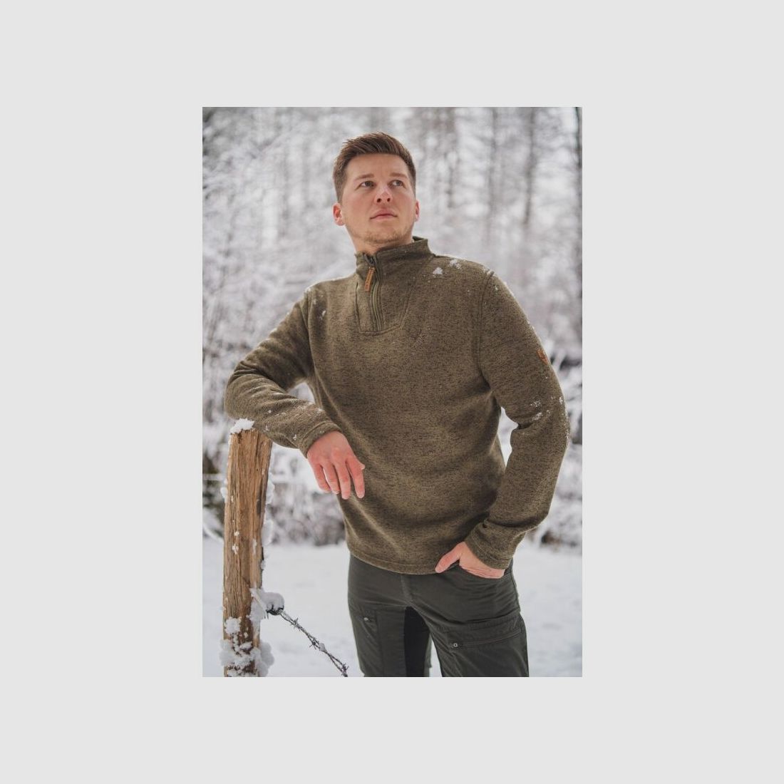 OS Trachten Herren Pullover Strick Fleece Franklyn