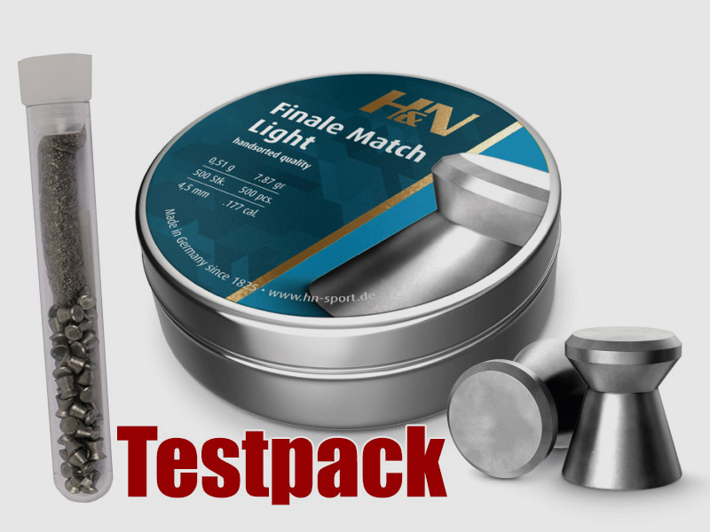 Testpack Flachkopf Diabolos H&N Finale Match Light Wettkampf Kaliber 4,49 mm 0,51 g glatt 40 StĂĽck