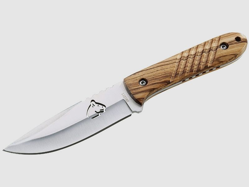 Puma TEC Grtelmesser, AISI 420, Zebrawood, Lederscheide,