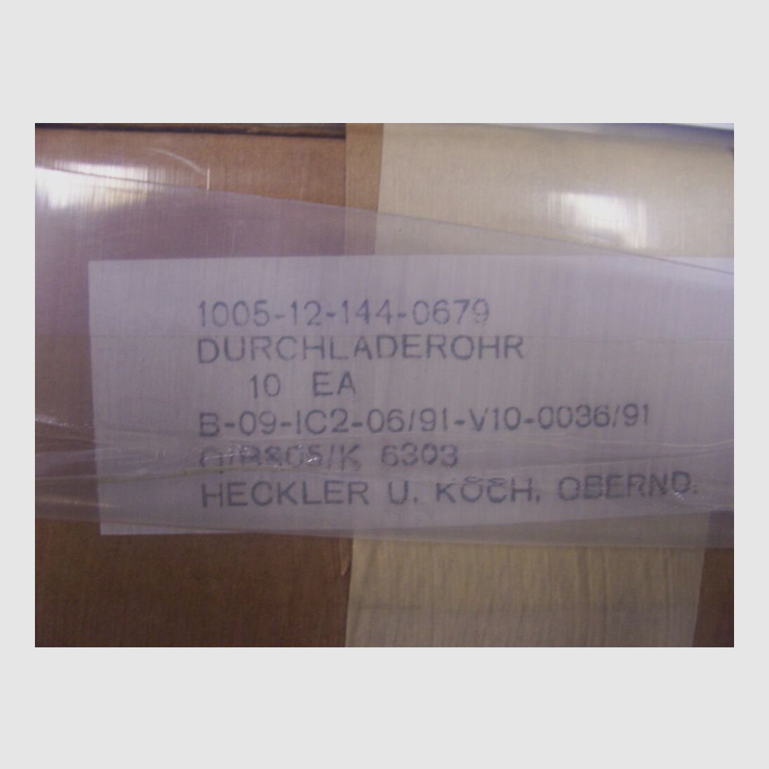 Heckler & Koch doorvoer buis vrijhangend uitvoering voor behuizing NIEUW H&K HK41 Heckler en Koch GmbH Oberndorf a.N.
