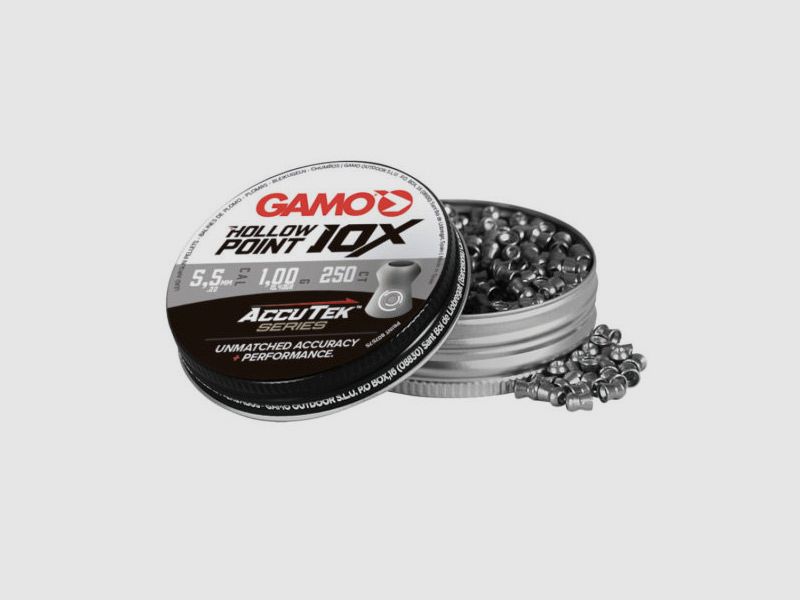 Hohlspitz Diabolos Gamo AccuTek 10X Hollow Point Kaliber 5,5 mm 1,0 g glatt 250 StĂĽck