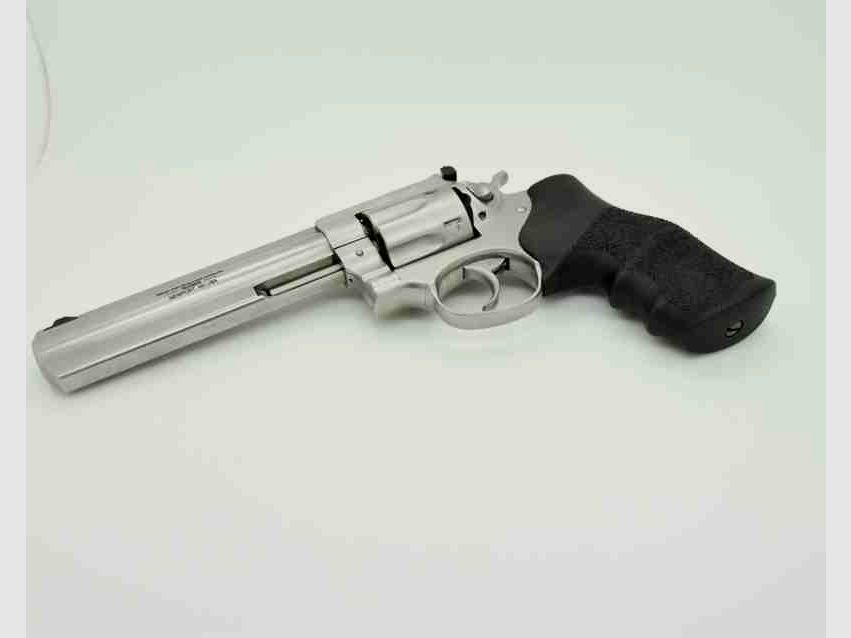 Ruger GP100 Standard – 6 skuds 357 Mag 6 Satin SS Hogue Monogrip, billede 3 af 4