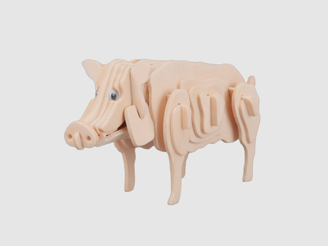 Holz 3D Puzzle Wildschwein
