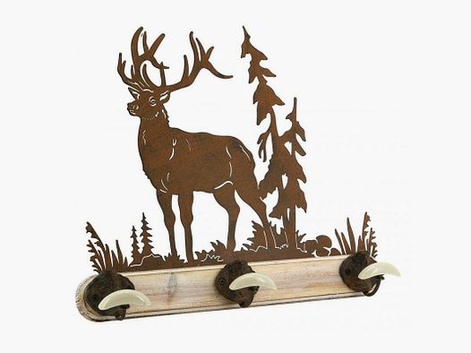 Lovergreen Dekoration Motiv Garderobe Hirsch im Wald