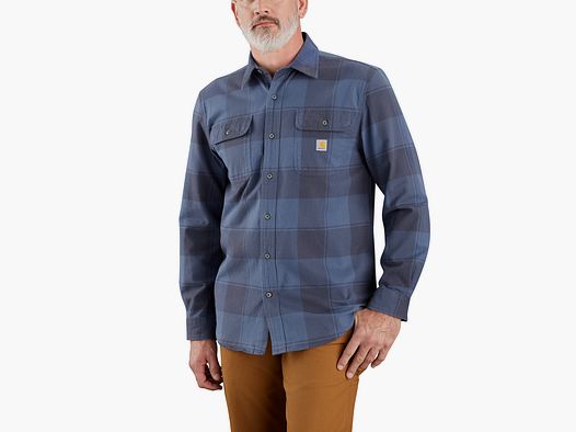 Carhartt checkered flannel shirt, men's, navy, XL
