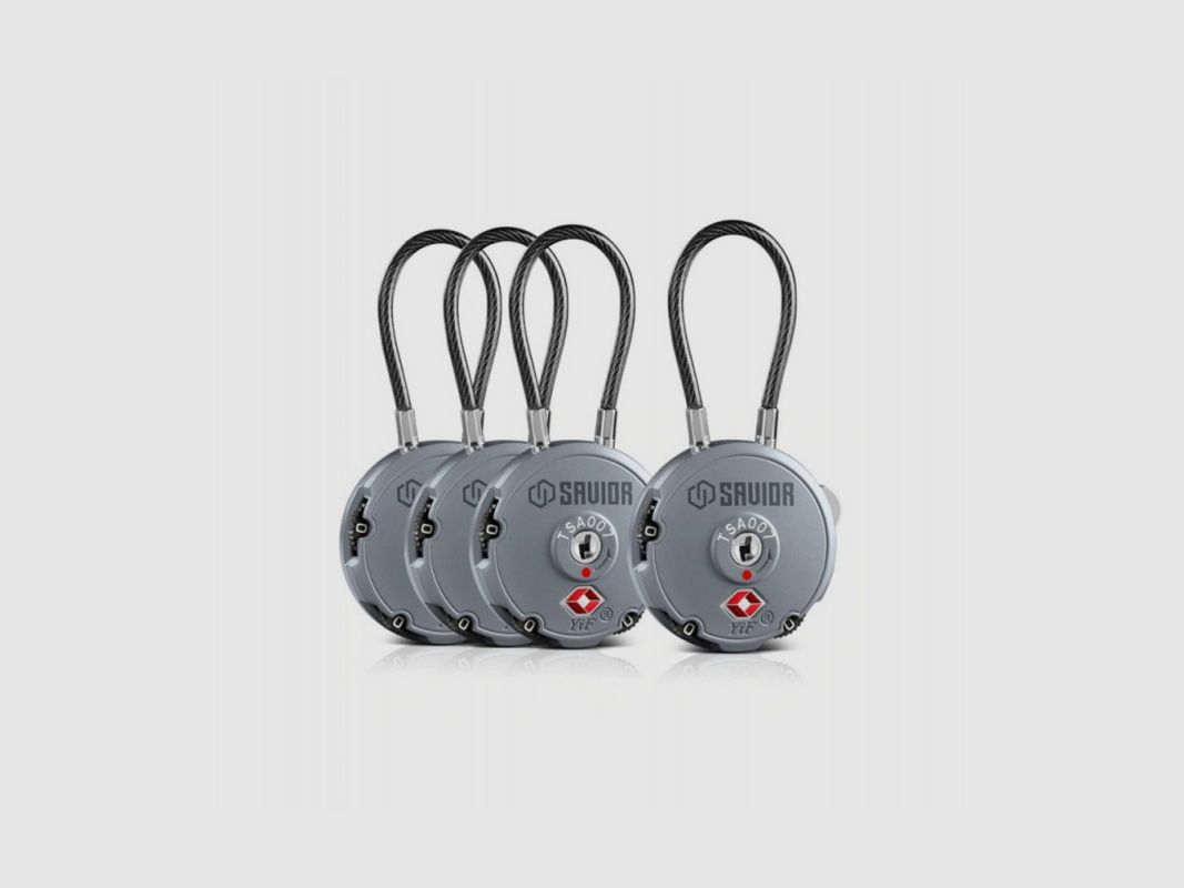 LOTE DE 4 CANDADOS DE CABLE SAVIOR, imagen 2 de 3