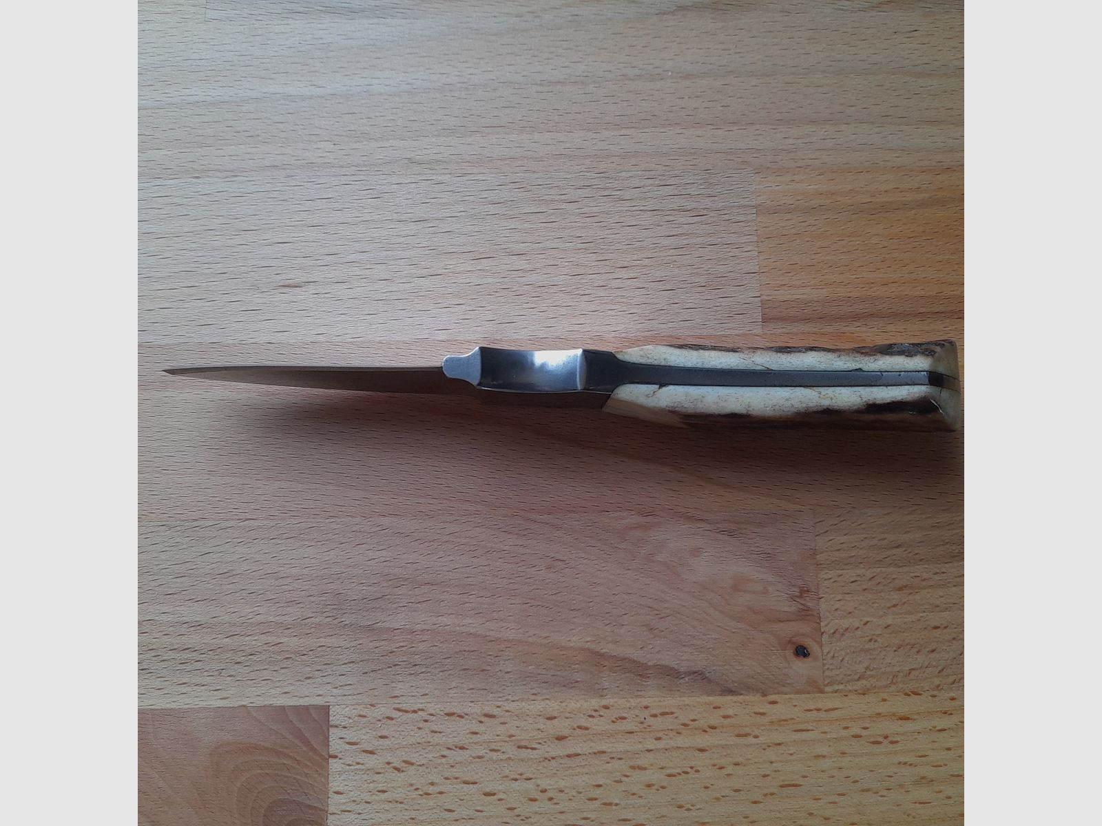 Damast Jagdmesser von Heinz Denig Handgeschmiedet aus der Eisenschmiede in Trippstadt Pfalz
