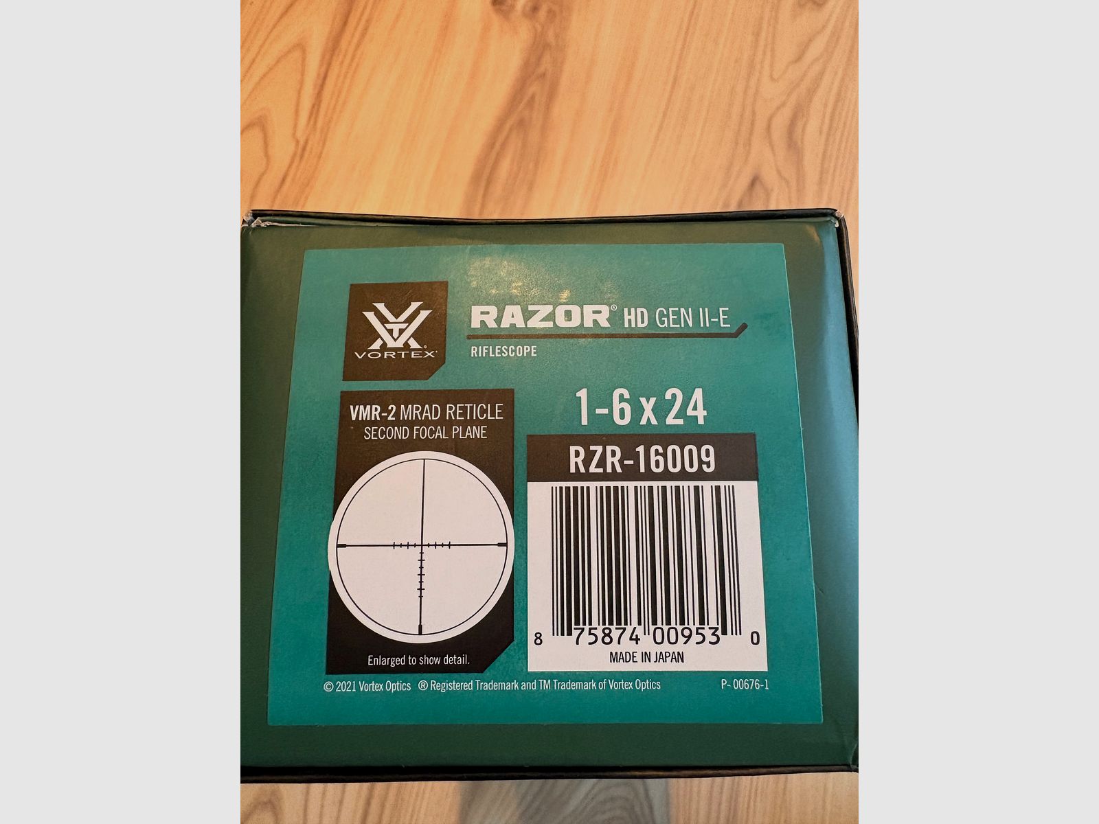 Vortex Razor HD Gen II-E 1-6×24 VMR-2