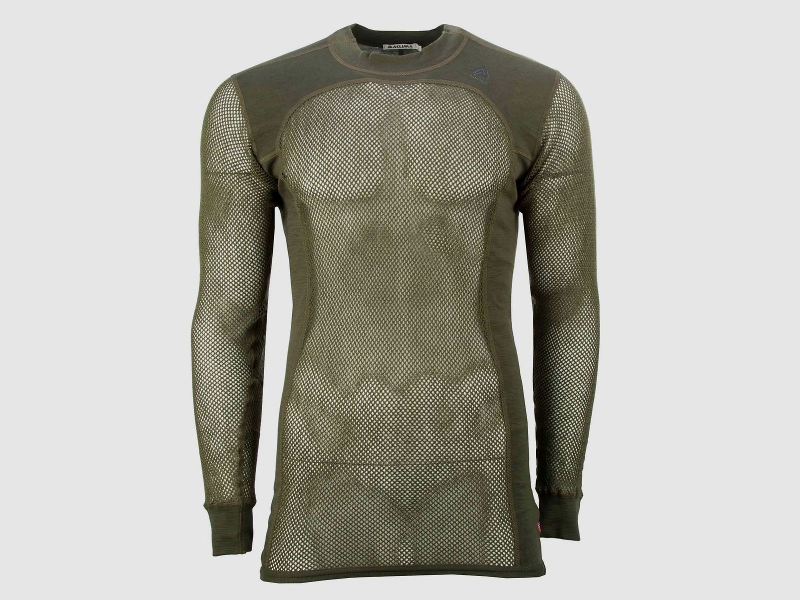 aclima Aclima Pullover Woolnet Crew Neck olive night