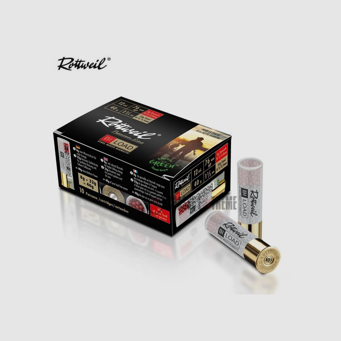 10 ROTTWEIL Bi-Load Magnum 40G 12/76 Cartridges