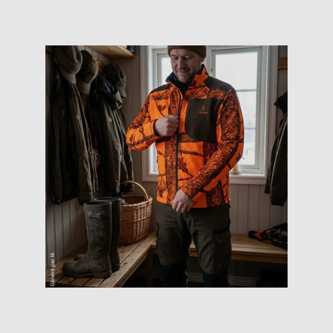 Umkehrbare Camo-Jacke Orange/Braun - Optimale Vielseitigkeit, Bild 1 von 5