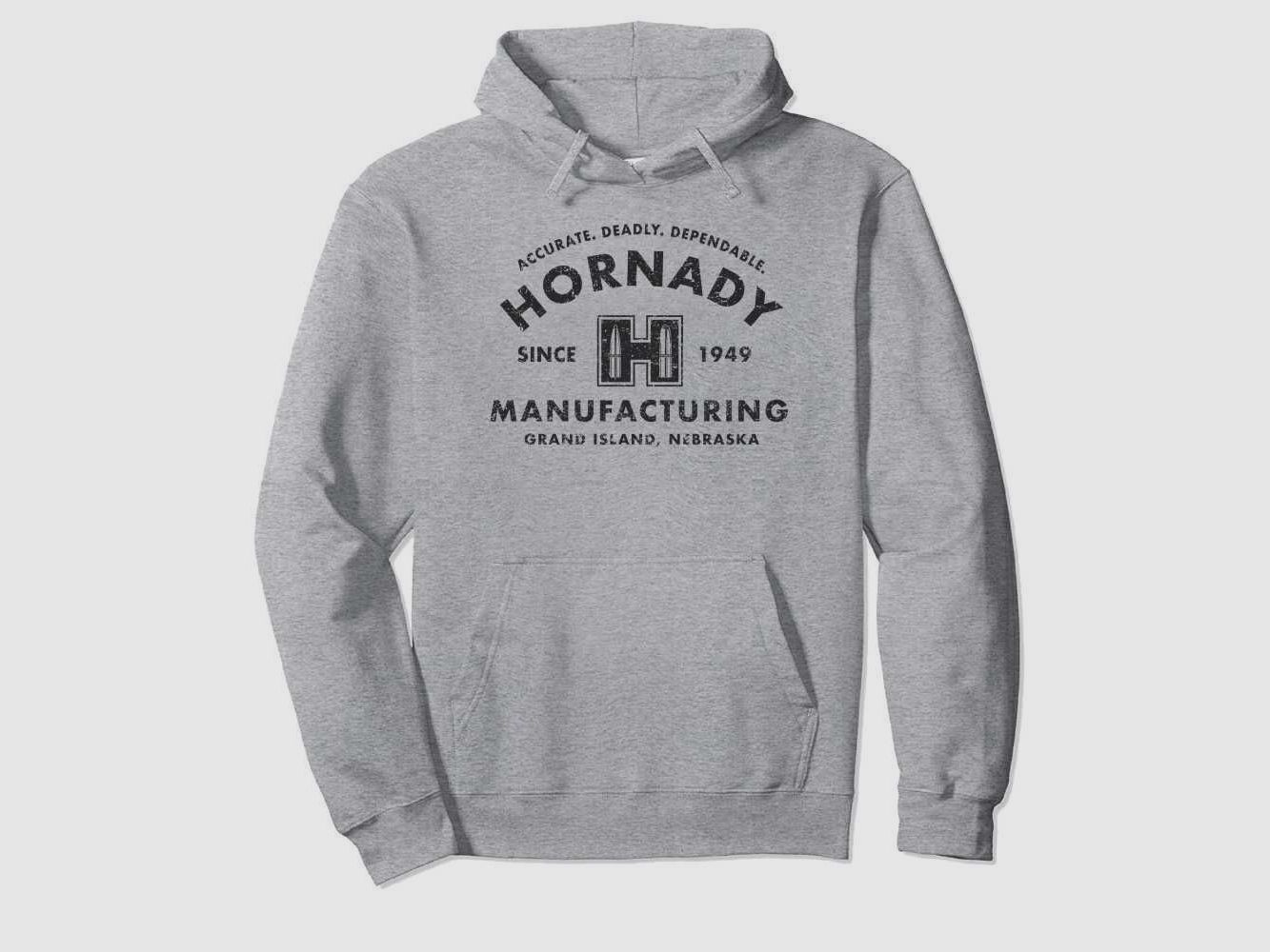 Hornady HORNADY KAPUZENPULLOVER (ACCURATE DEADLY DEPENDABLE) GRAU/SCHWARZ HORNADY GR. XXXL
