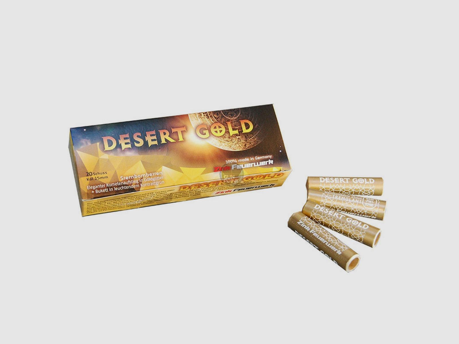 Munitions à effet ZINK - Desert Gold 20 pièces.