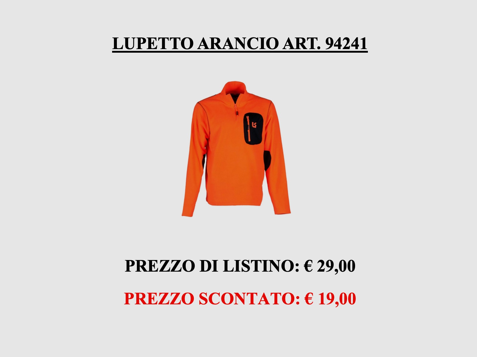 UNIVERS – LUPETTO ARANCIO FLUO’ ART. 94241, zdjęcie 1 z 3