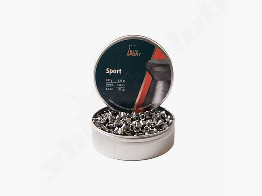 H&N Sport Diabolo de Cabeza Plana Lisa 4,5mm / 0,53 g / 500 uds