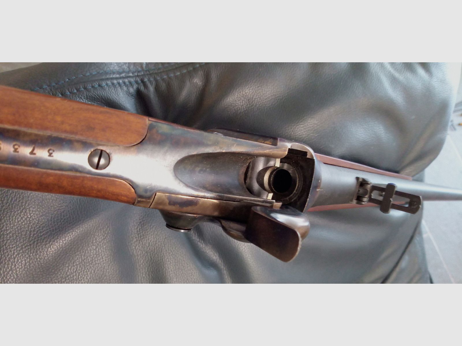 David Pedersoli Perkussions Messinghülsen Papierpatrone Hinterlader Gewehr Sharps cal 45 / 70 Nachfolger vom Vorderlader Schwarzpulver