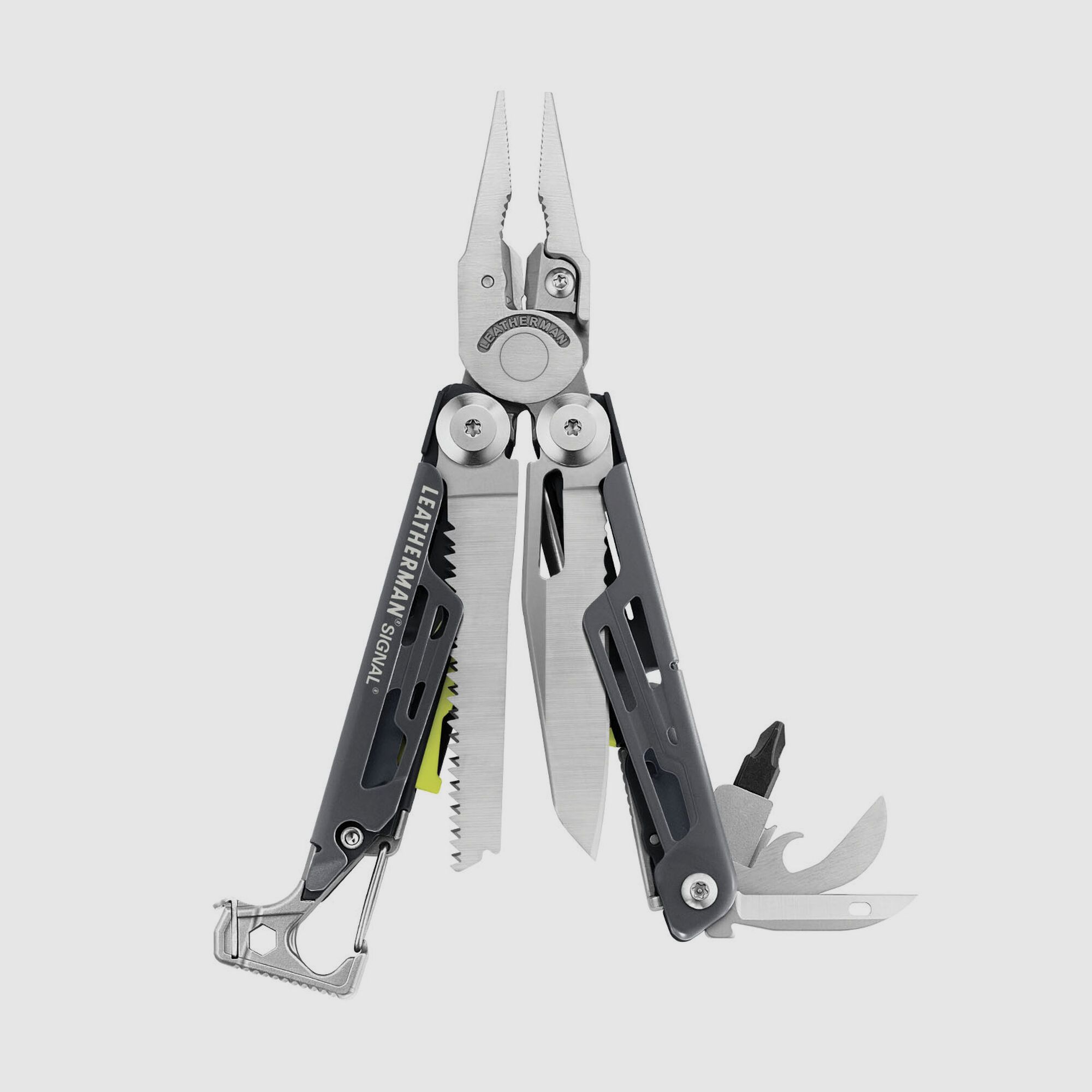Leatherman SIGNAL Gray, Molle Holster, Schwarz, L