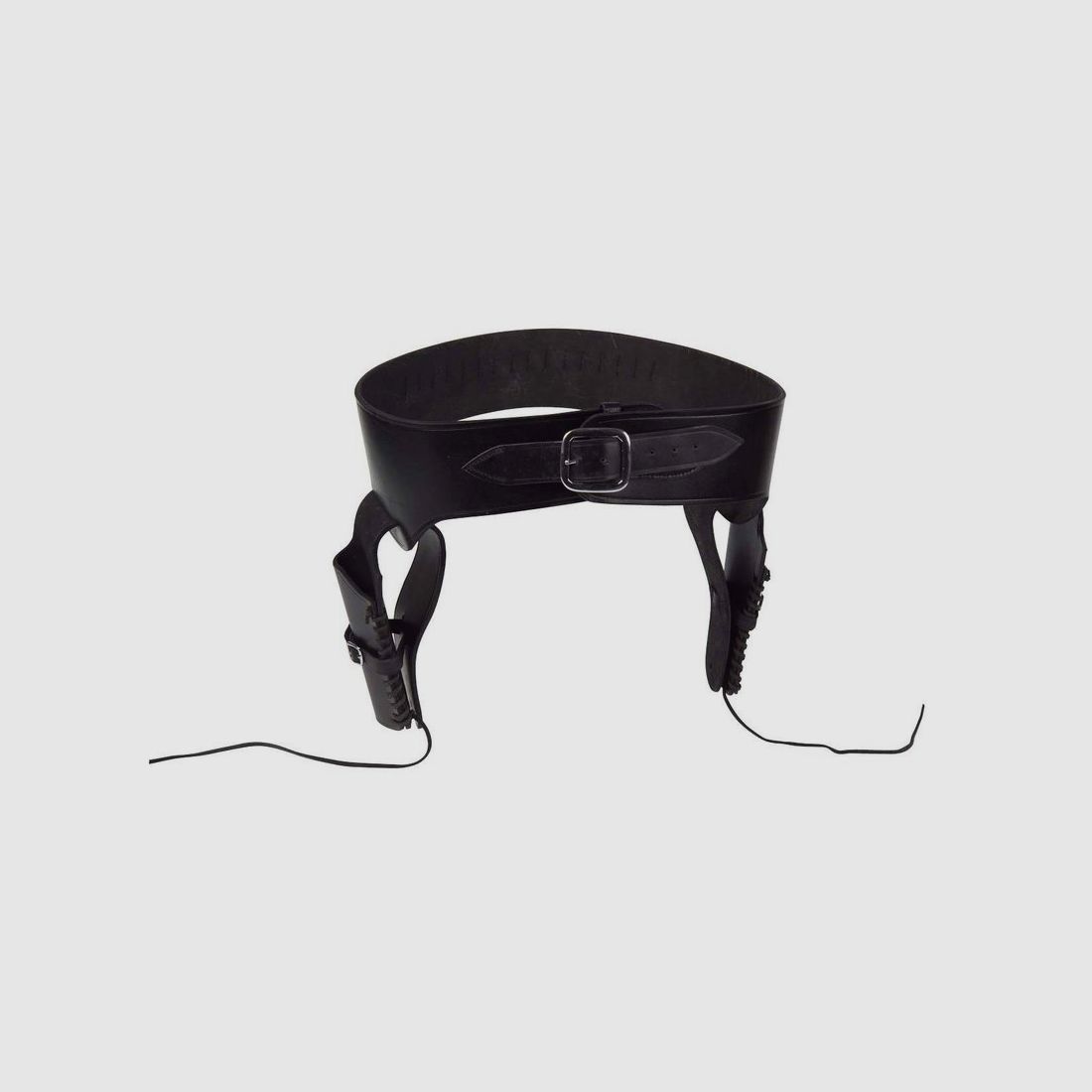 Ceinture de revolver pour deux revolvers en cuir de selle