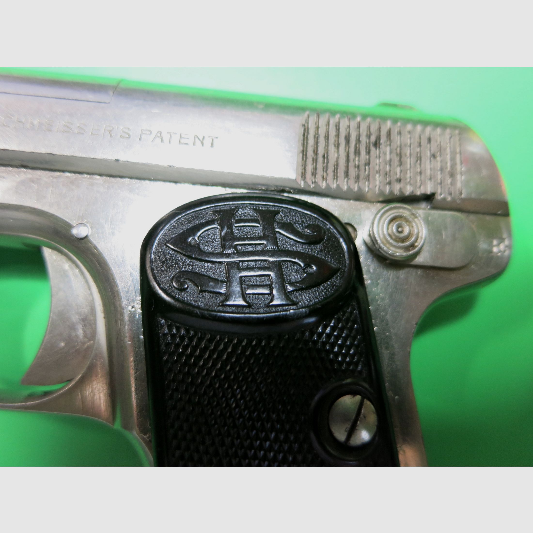 C.G. Haenel, Modell I, 6,35 mm Browning, absolute Rarität, Taschenpistole     #79