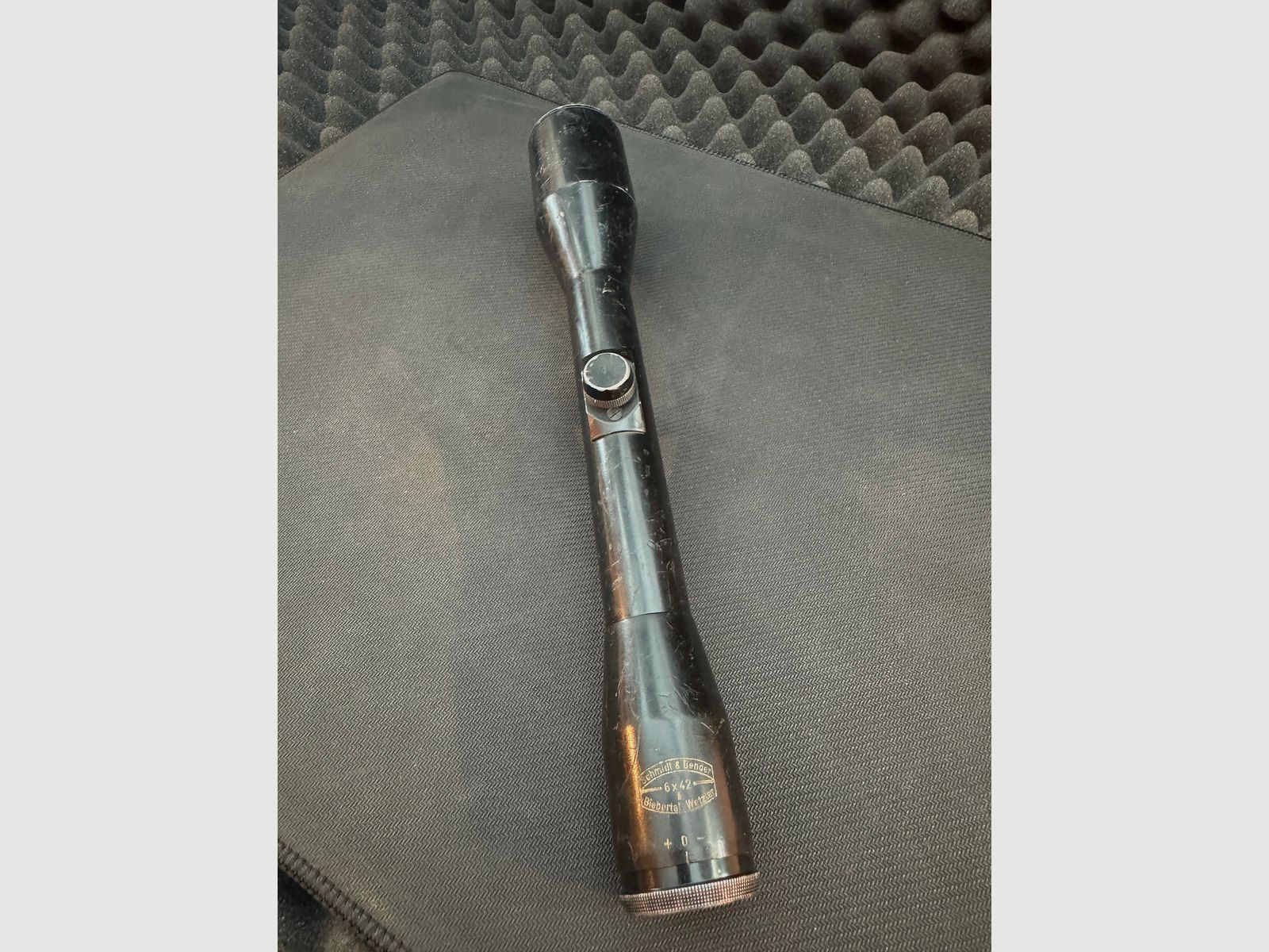 Schmidt & Bender, 6x42, Außenschiene, Höhenverstellung, SEM Oberteile, Absehen 1