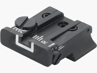 LPA Mikrometer-Visier TPU für Walther P99, PPQ, PPQ M2, S&W SW99, White Outline ohne Korn