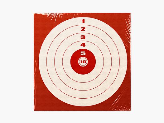 CIBLE 14X14 ROUGE X100