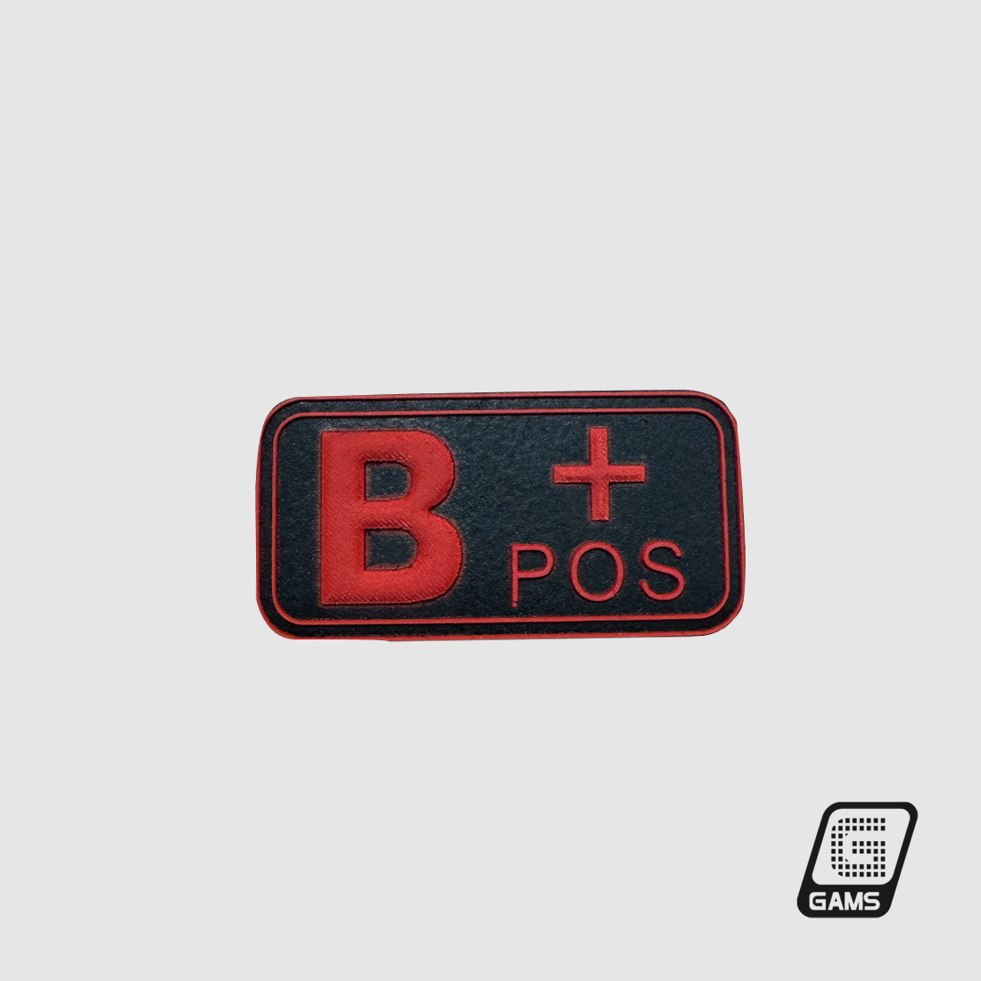 Patch de groupe sanguin noir/rouge, image 4 sur 4