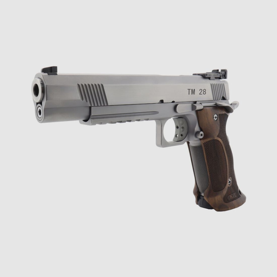STP TM 28 6.0 con empuñadura Nill Match-German-Master y sistema intercambiable TM 6.0 9mm Luger y mira BOMAR