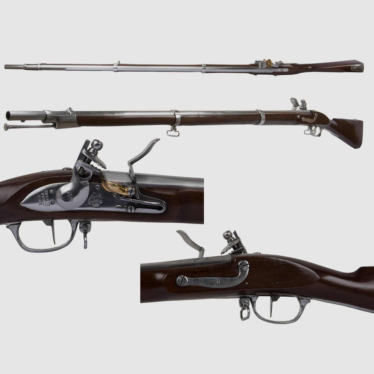 Vorderlader Steinschlossgewehr Muskete Springfield 1816 Kaliber .69  bzw. 17,5 mm (P18)