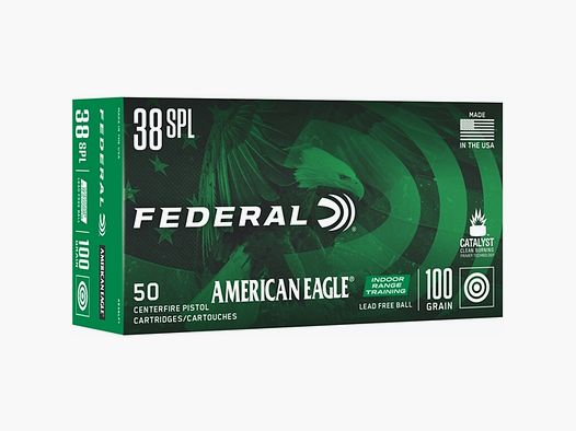 Federal American Eagle Indoor Range Training .38 Special 100GR IRT 50 Patronen