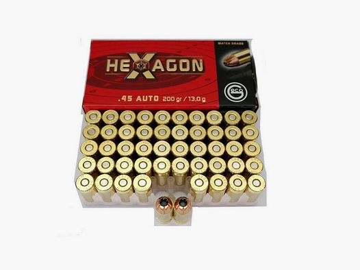 Geco .45 ACP Hexagon 200gr. 13 gramm
