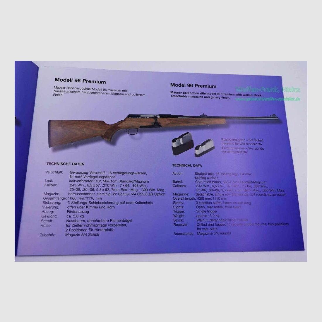 Mauser - Oberndorf Sonderprospekte Konvolut