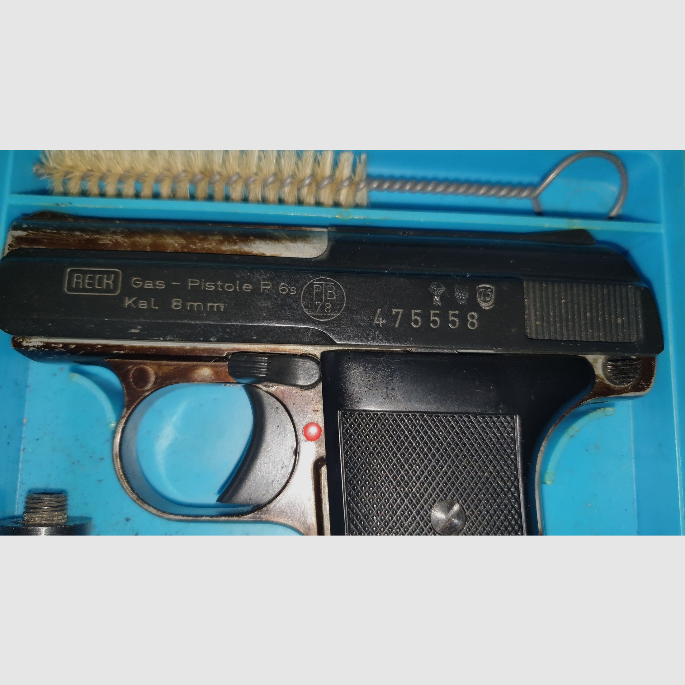 Reck P6S Gaspistole 8mm OVP Sammler Selten