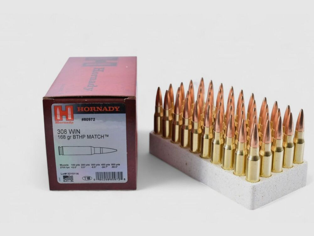 Hornady 168grs BTHP Match 50STK