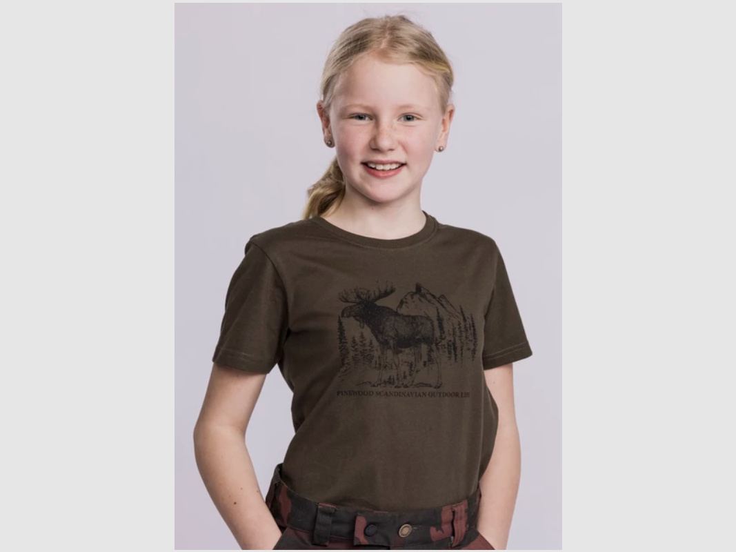 Pinewood Kinder T-Shirt Moose Grün