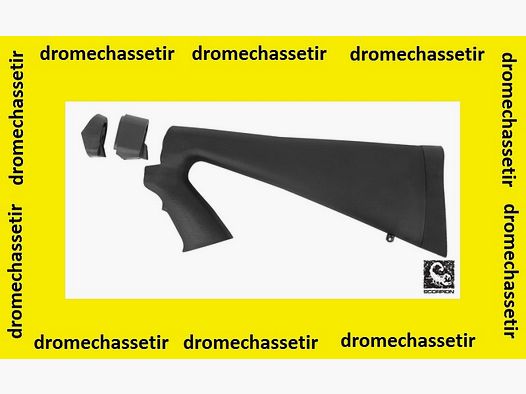 Crosse ATI avec poignée pistolet pour fusil mossberg 500, 590, Maverick 88, Winchester 1200 et 1300 et remington 870, avec pompecouleur noir