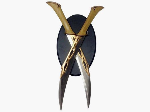 Dolche von Tauriel mit Wandhalterung