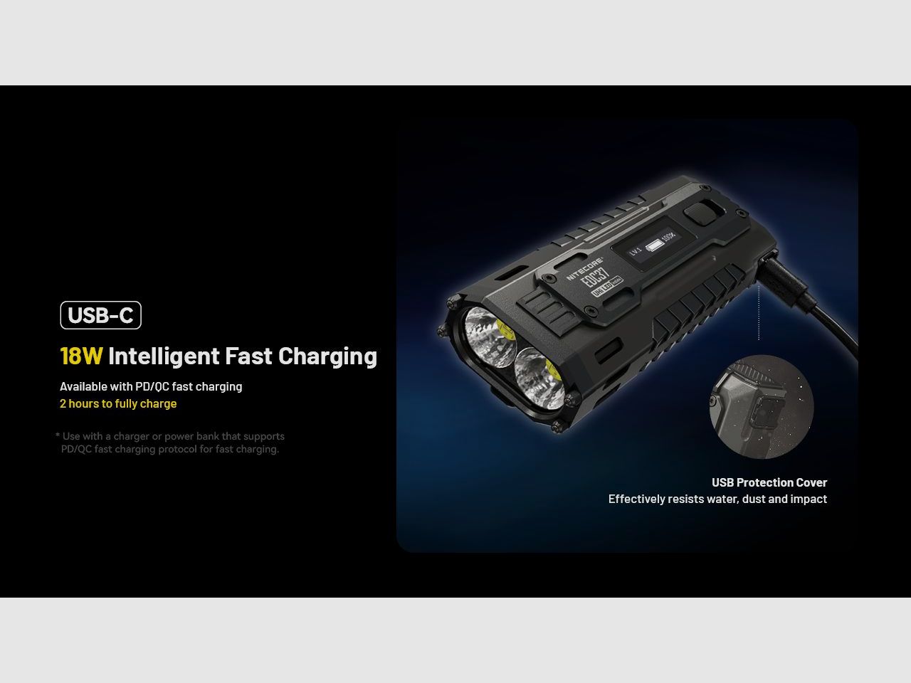 Nitecore EDC37 Wiederaufladbare Taschenlampe - 8000 Lumen, Bild 18 von 20