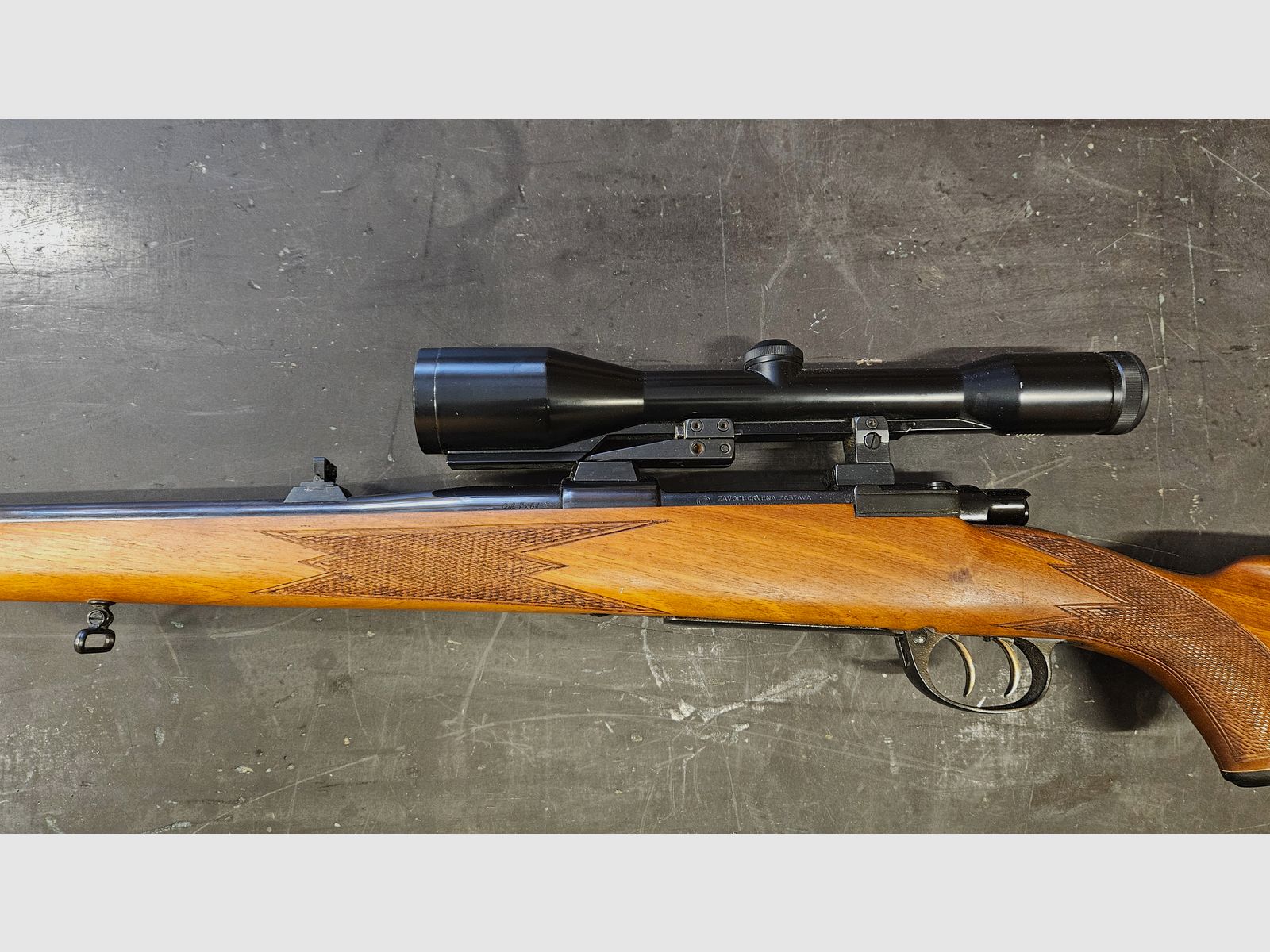 Zastava 98er in 7x64 with Zeiss scope in 6x42