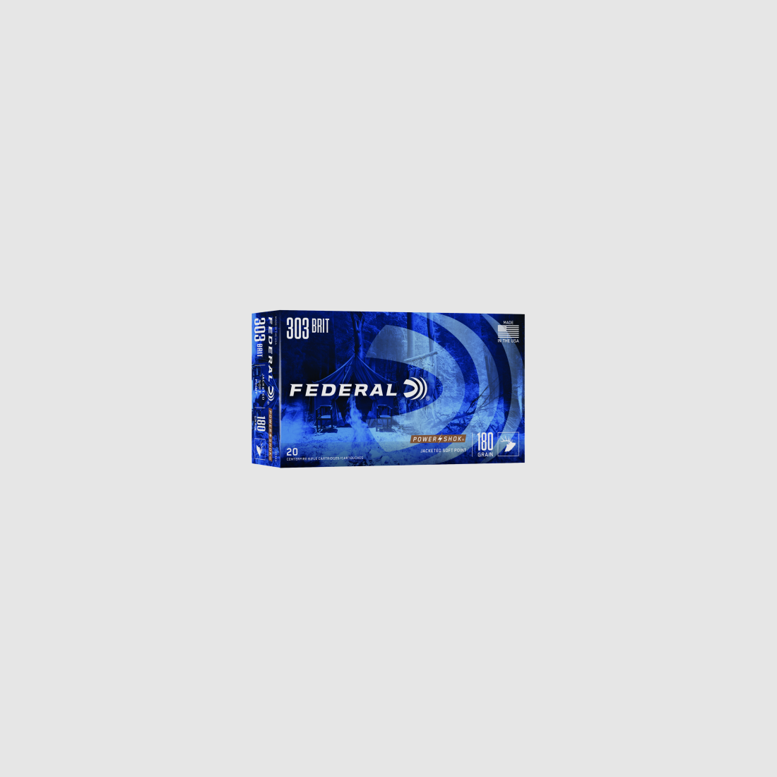 Federal Büchsenmunition .303 British 11,7 g / 180 gr Jacketed Soft Point Power Shok