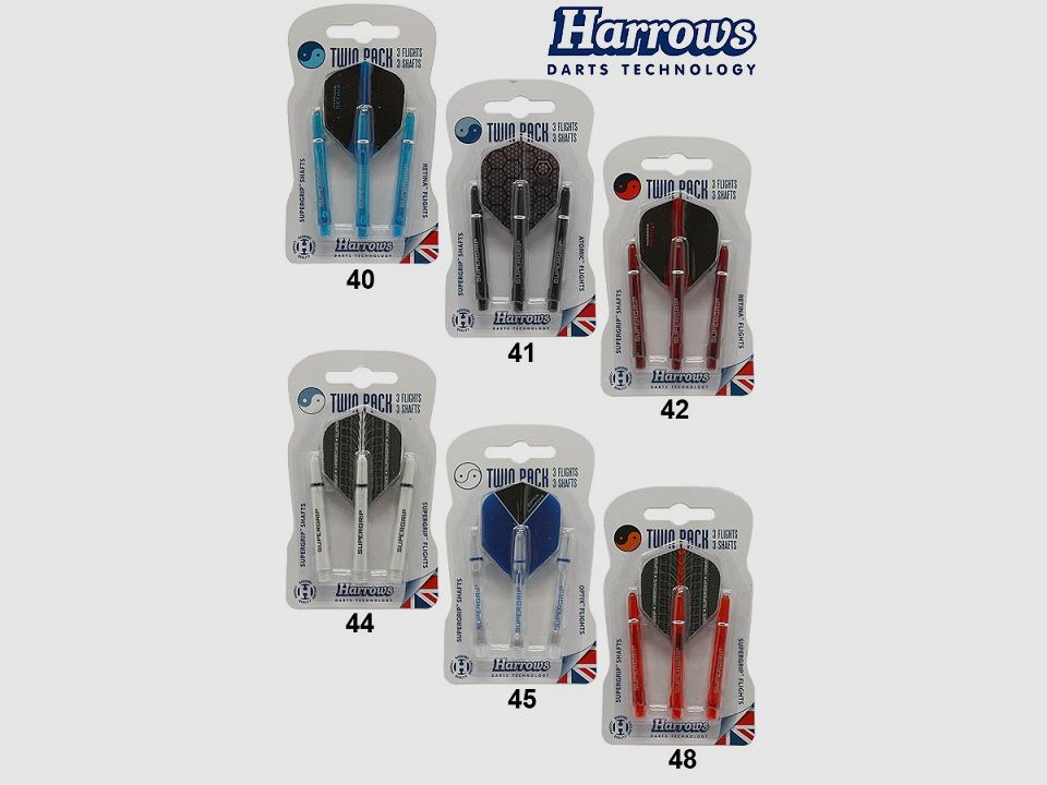 Harrows-Darts-Technology Twin Pack sortiert Medium Dart & Zubehör