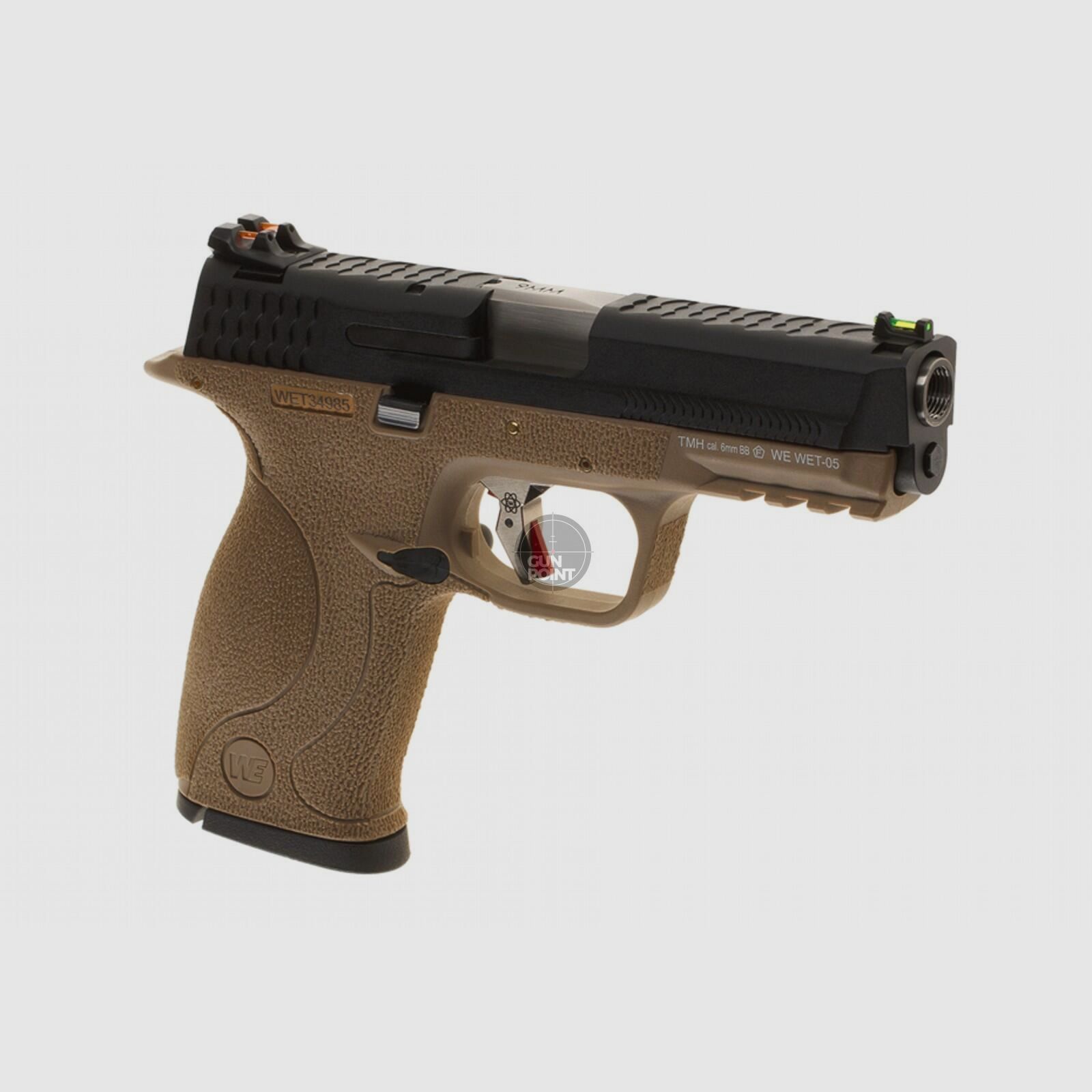 Softair - Pistole - WE - WET-05 BK Silver Barrel Metal Version GBB - ab 18, ber 0,5 Joule