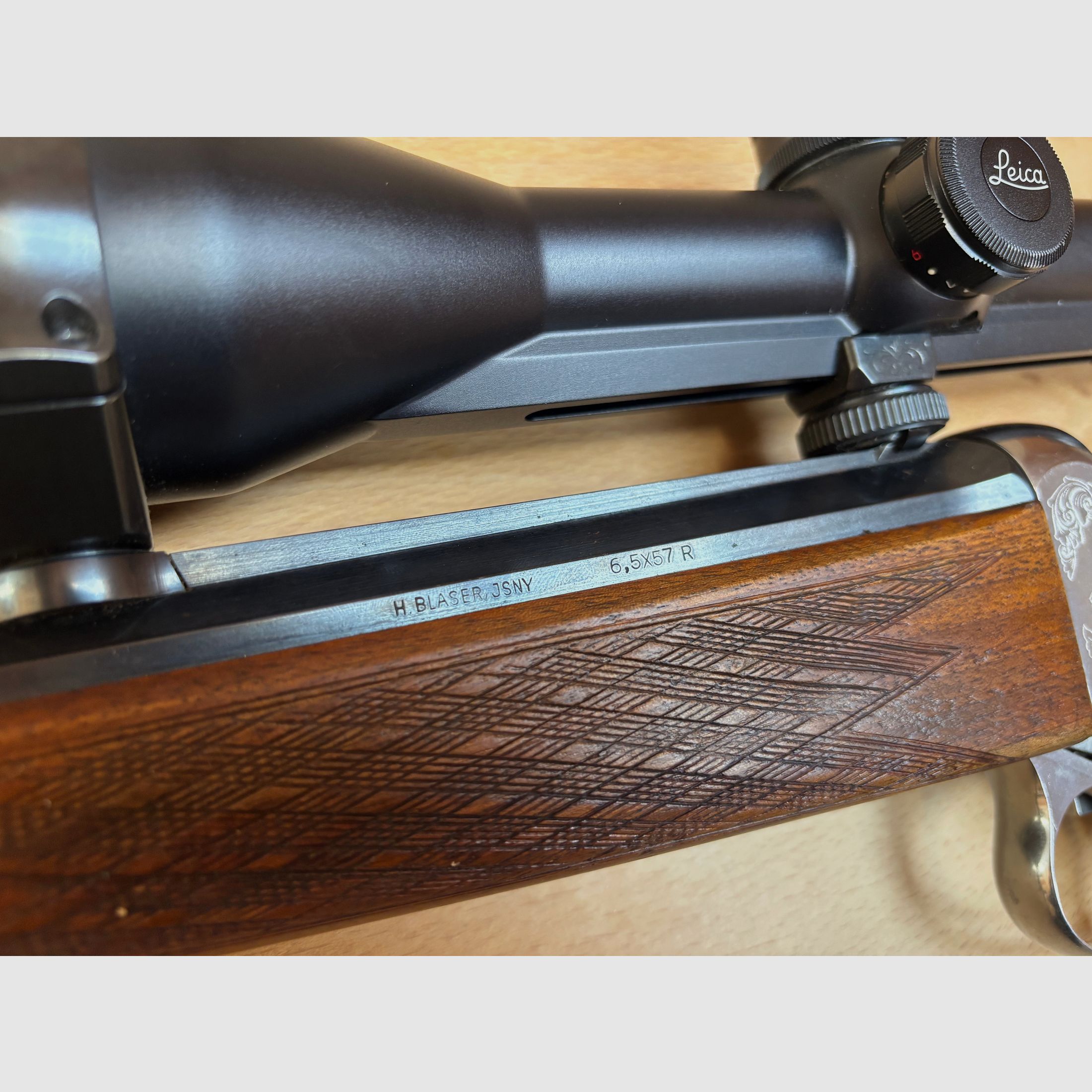 RARITÀ Blaser 820 Standard Blockbüchse – Cal. 6,5x57R – ottimo stato con Leica Visus 3.12x50l LW reticolo illuminato