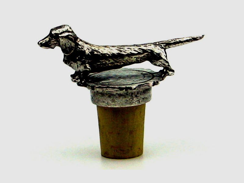 Lovergreen Accessoires Motiv Dackel mit einem geraden Schwanz als Weinflaschenkorken