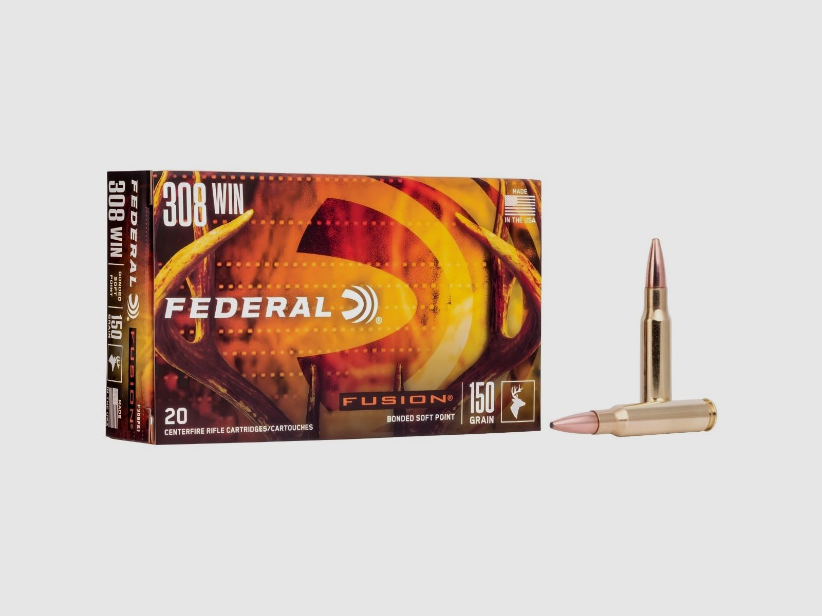 .308 Win Federal Fusion Soft Point 150gr (F308FS1), imagen 2 de 3
